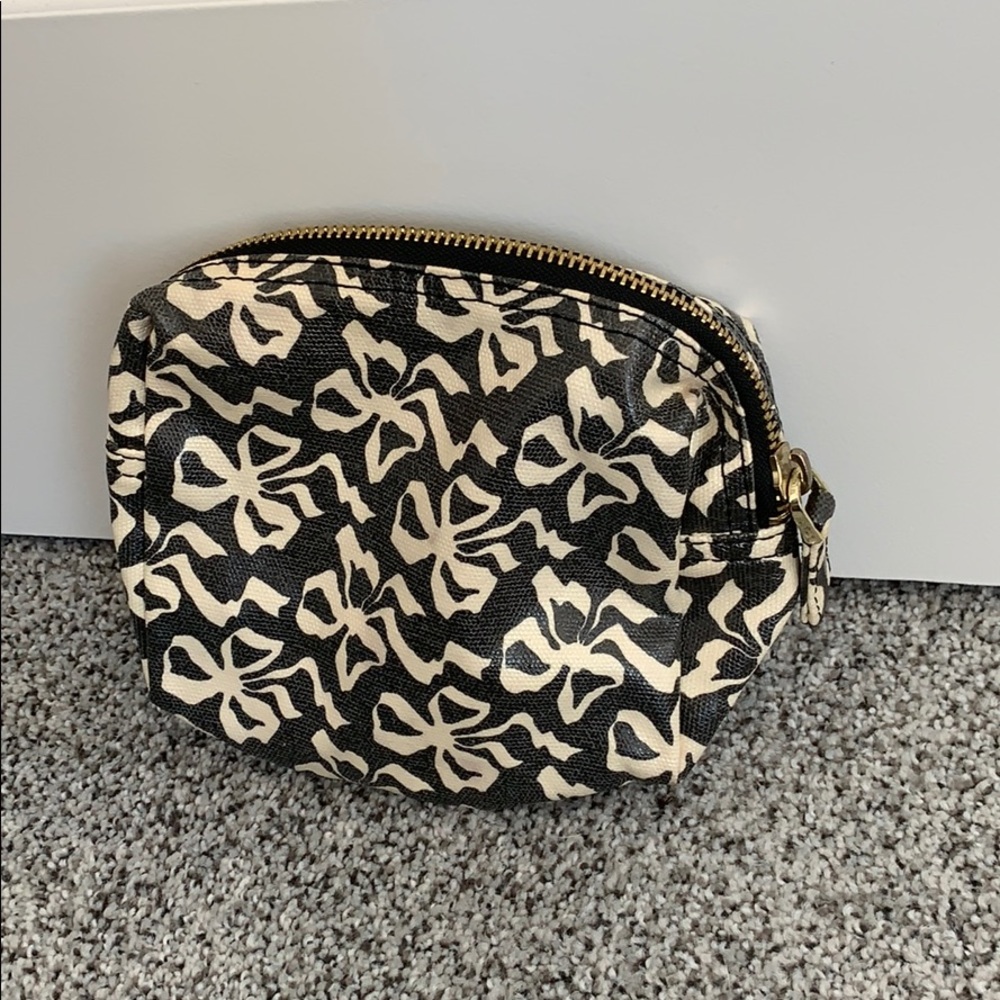 Jcrew bows NWT zip pouch makeup,gloss,toiletries